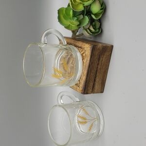 Vintage mid century wheat cups (2)
